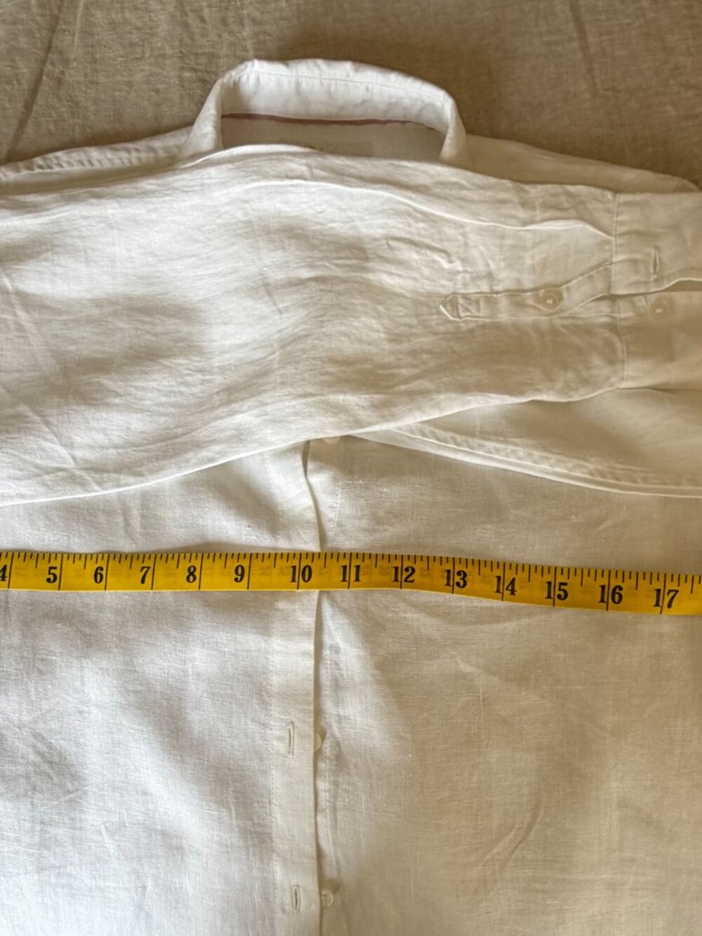 Boden Oversize White linen button-up Shirt, Sz 6 - Picture 4 of 4